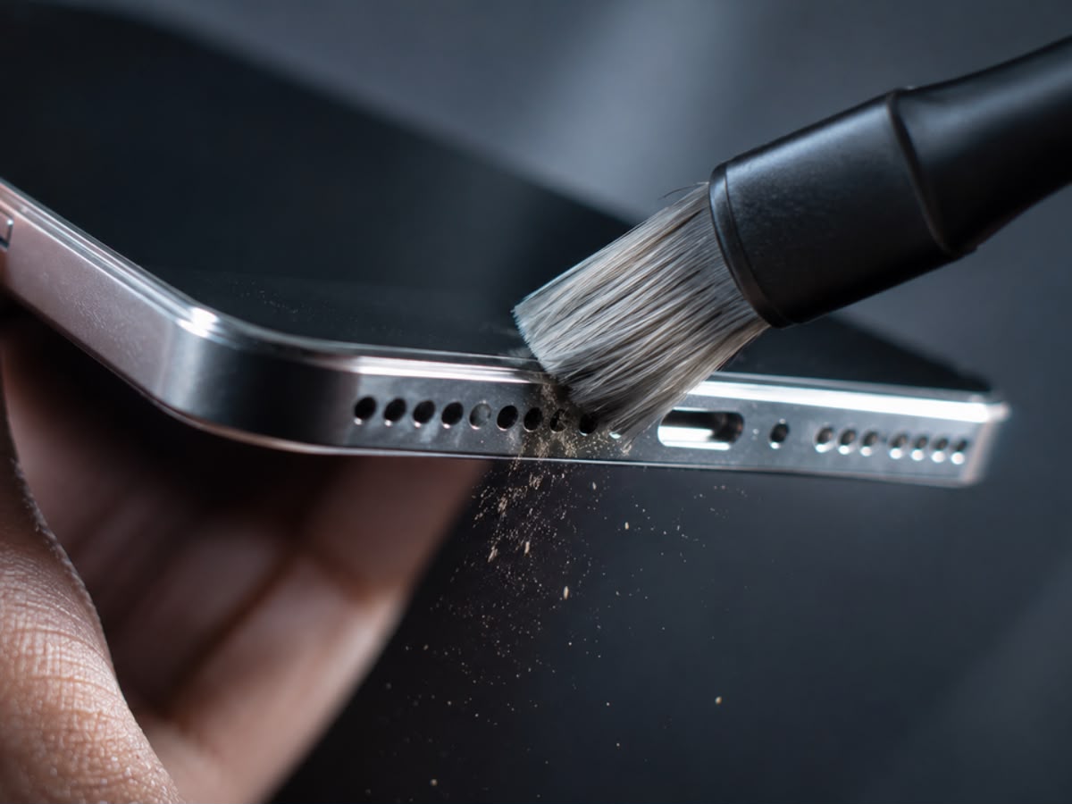 Limpeza preventiva de celular realizada pela Relotech